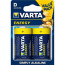PILHA ALCALINA ENERGY D, 1,5 V, (BLISTER 2 UNIDADES)