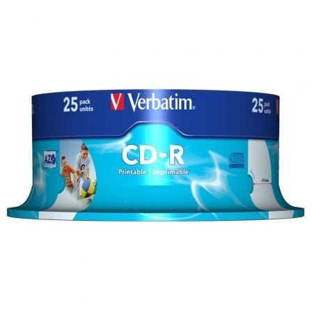 VERBATIM CD-R 52X 700MB 80MIN INKJET PRINT BOBINE (CAKE) PACK 25