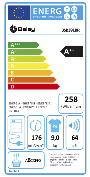 MÁQUINA DE SECAR ROUPA BALAY 3SB391BR
