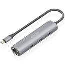 HUB USB TIPO-C AISENS ASUC-4P041-GR 3XUSB TIPO-C 1XRJ45 GRIS