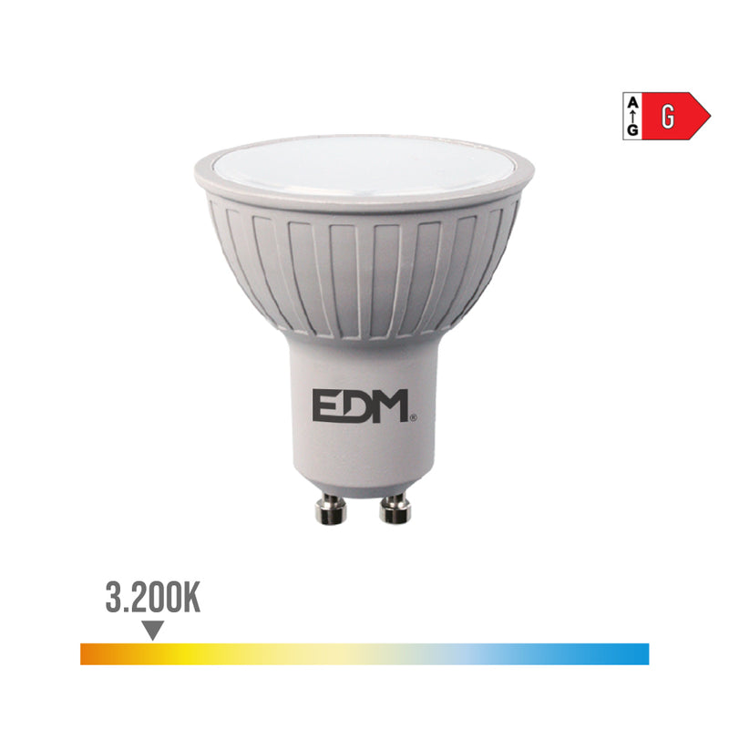 LÂMPADA DICROICA LED REGULÁVEL GU10 6W 500LM 3200K LUZ QUENTE Ø5X