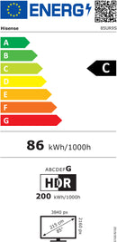 TV HISENSE 85UR9S( 85" - 216 CM - MINI LED RGB  - VIDAA U9.5  )