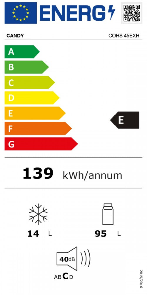 Candy Comfort COHS 45EXH frigorífico combinado Independente 109 l