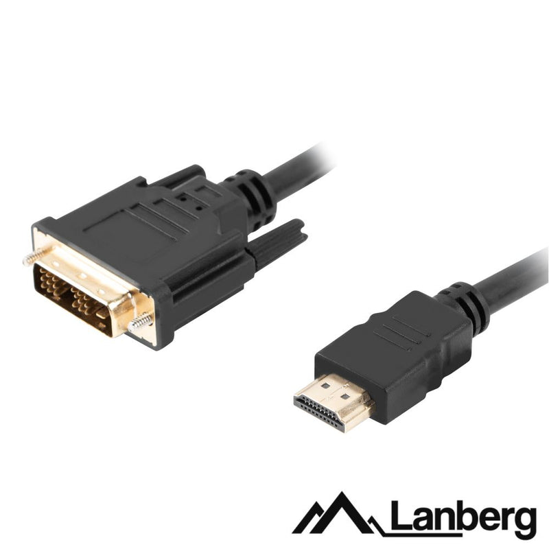 CABO HDMI MACHO  DVI-D SINGLE LINK MACHO 1.8M LANBERG