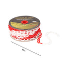 CORRENTE PLÁSTICO BRANCO E VERMELHO, 25M
