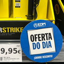 WOBBLER OFERTA DO DIA FUNDO AZUL MARINHO, Ø10 CM