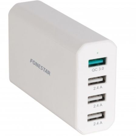 CARGADOR DE PARED FONESTAR USBPOWER-4D 4XUSB 40W BLANCO