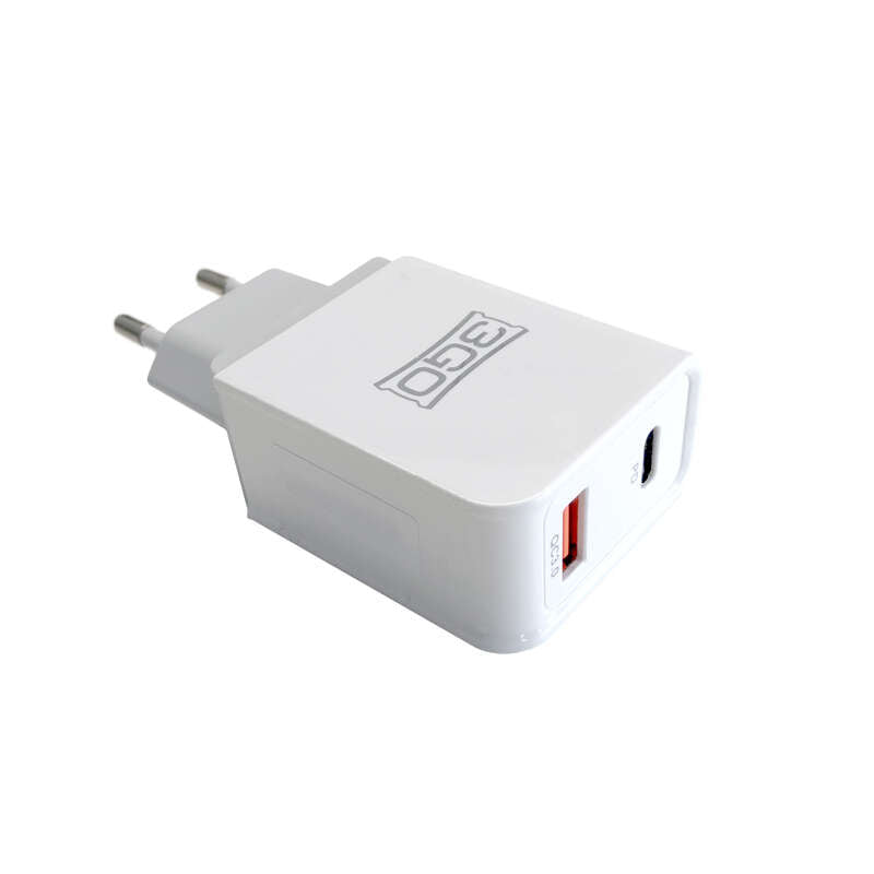 CARGADOR DE PARED 3GO ALMUSBCQC3 1XUSB 1XUSB TIPO-C 18W