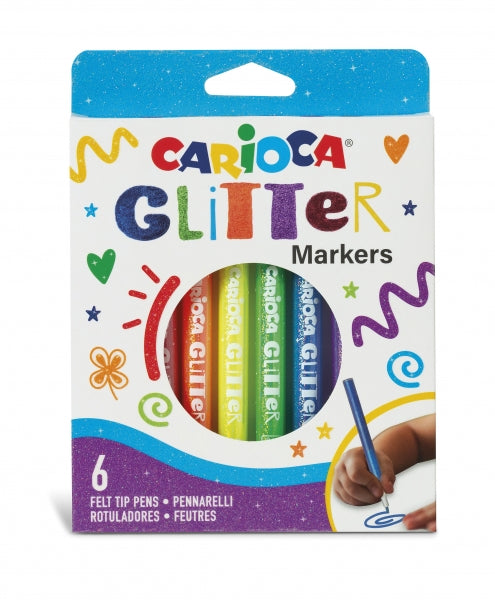 CARIOCA GLITTER CAJA 6 ROTULADORES - PUNTA Ø 1MM - TINTA LIQUIDA