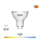LÂMPADA LED DICROICA GU10 10 W 932 LM 4000 K LUZ DO DIA 120° Ø5 X