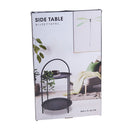 MESA AUXILIAR METAL PRETO Ø40 X 66 CM