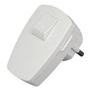 PLUG ÂNGULO BRANCO 2P+E COM INTERRUPTOR 3X1,5MM 16A. KOPP