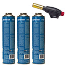 PACK MAÇARICO SEGOFIRE PIEZELÉTRICO + 3 CARTUCHOS. MULTIGÁS 300 6