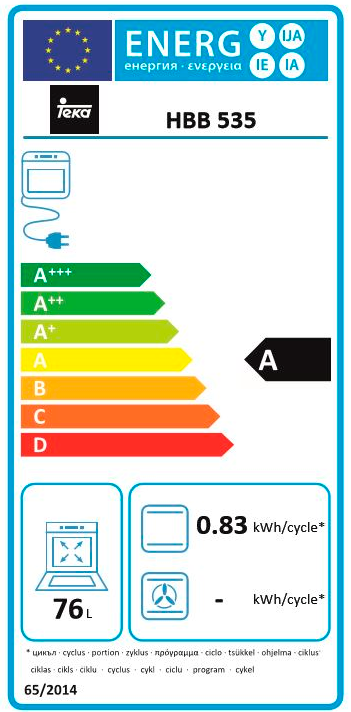 Teka HBB 535 76 l 2593 W A Preto