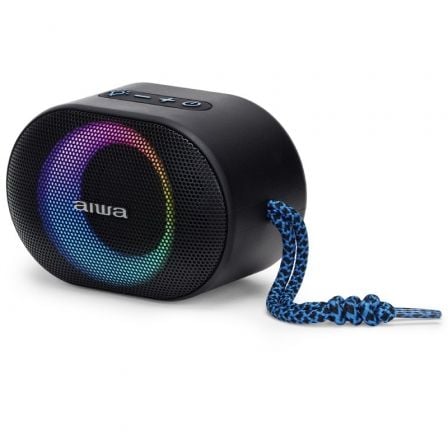 ALTAVOZ AIWA BST330BL 10W RGB MICROSD BLUE