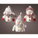 BONECO DE NEVE COM MICROLED, 11X8X8CM. LUMINEO
