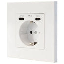 ROSETA DE PARED NANOCABLE 10 35 0012 1 SCHUKO 2 USB