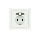 Nanocable 10.35.0010 tomada CEE 7/3 + USB Branco