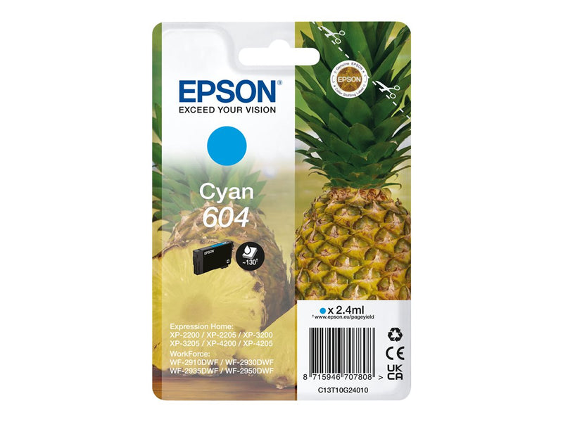 Epson 604 tinteiro 1 unidade(s) Original Rendimento padrão Ciano