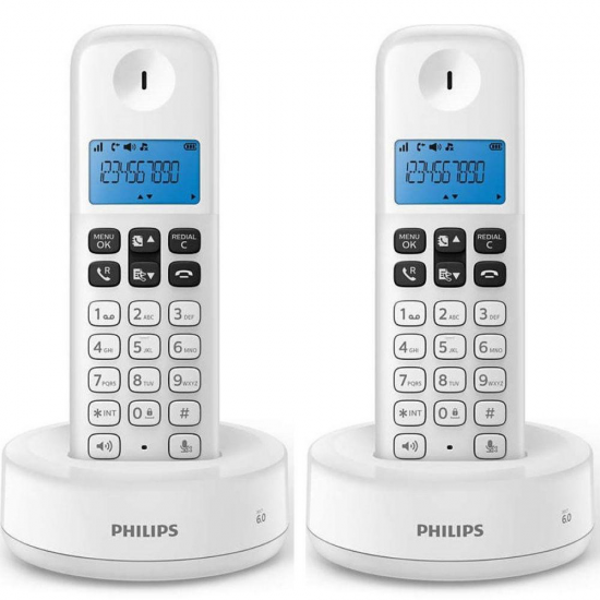 TELEFONE SEM FIOS PHILIPS D1612W34 PACK DUO BRANCO