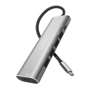 HUB DCU USB C A HDMI + 4 USB + USB C CARGA 100W