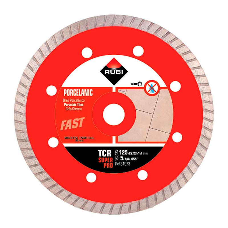 DISCO DE DIAMANTE TCR Ø125MM SUPERPRO R31973 RUBI