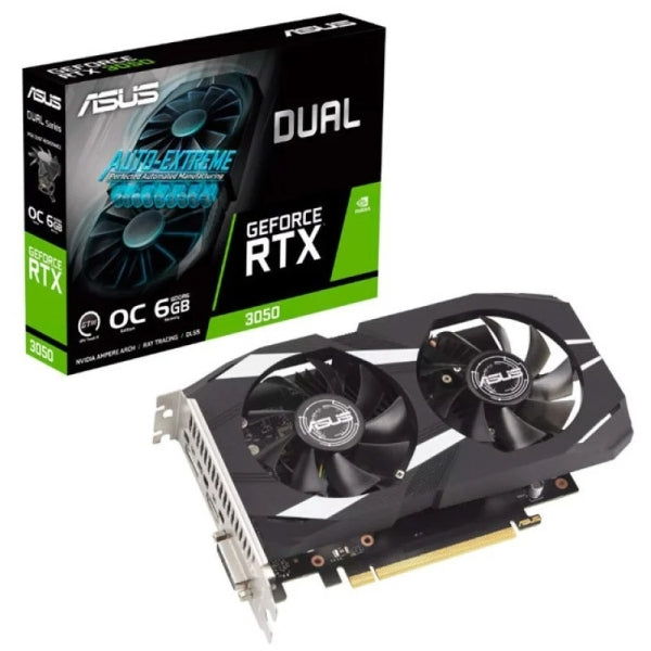 PLACA GRÁFICA ASUS GEFORCE DUAL-RTX3050-O6G - RTX3050,DVI,HDMI,DP