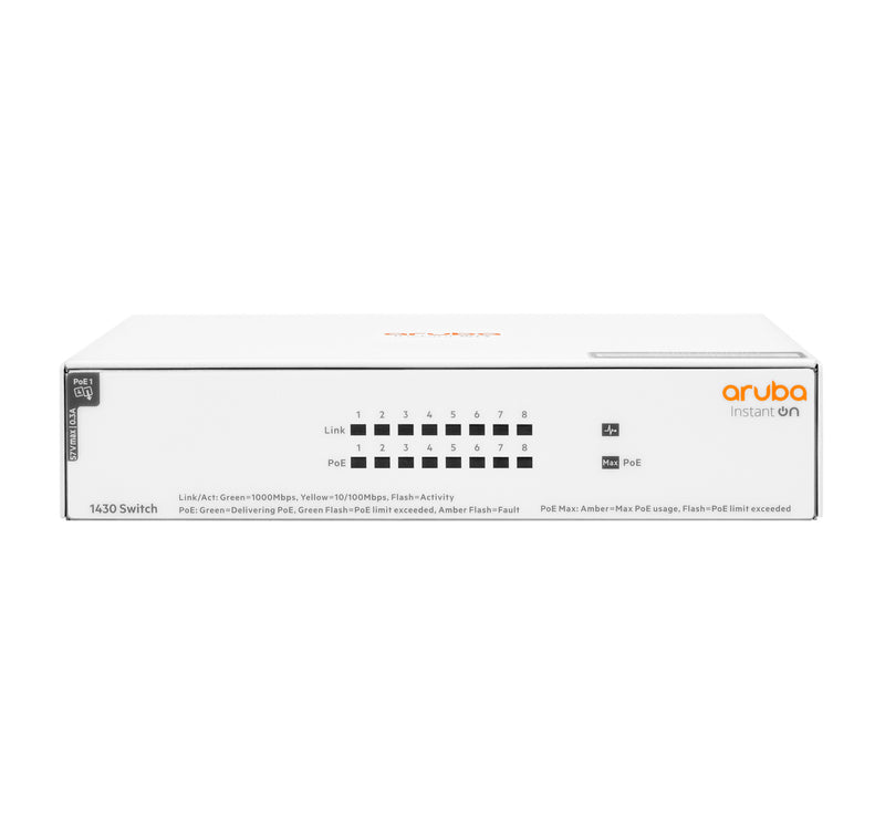 ARUBA SWITCH INSTANT ON 1430 8G CLASS 4 POE 64W #PROMO ATÉ 07-02#