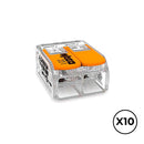 CONECTOR RÁPIDO COM ALAVANCA 2 CONDUTORES, Ø MÁXIMO 6 MM², 450 V,