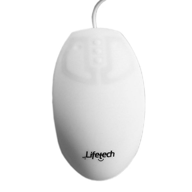 LIFETECH MOUSE SILICONE HIGIENIZÁVEL  LAVÁVEL USB BRANCO