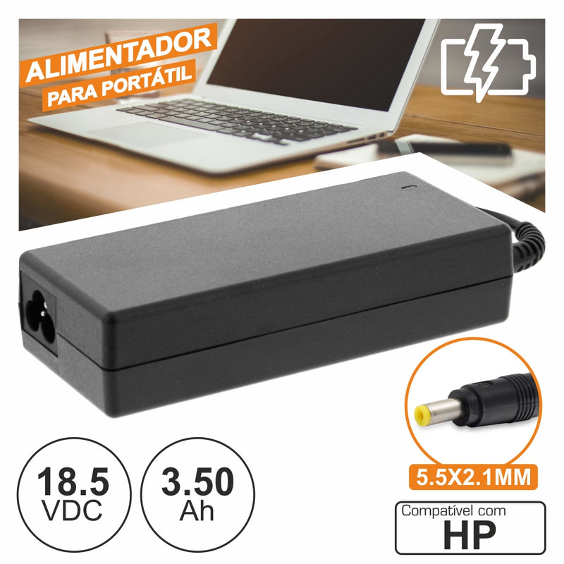 ALIMENTADOR P HP 18.5V 3.50A 65W 5.5X2.1MM