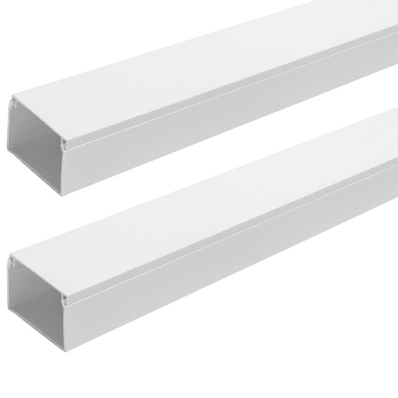 CALHAS QUADRADAS EM PVC BRANCO SEM ADESIVO L2000*W60*H40MM