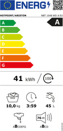 MÁQUINA DE LAVAR ROUPA HOTPOINT NBT1048WDAEU 10KG BRANCO