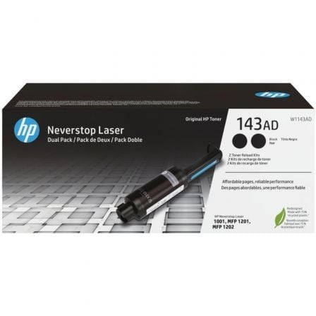 HP Kit com duas recargas de toner Neverstop Laser Original 143AD