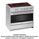 FOGÃO COM FORNO MEIRELES E912X 90X60 VITROCERÂMICA 5 ZONAS