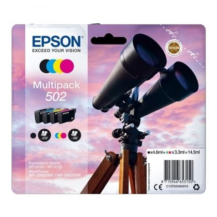 Epson 502 tinteiro 1 unidade(s) Original Rendimento padrão Preto,