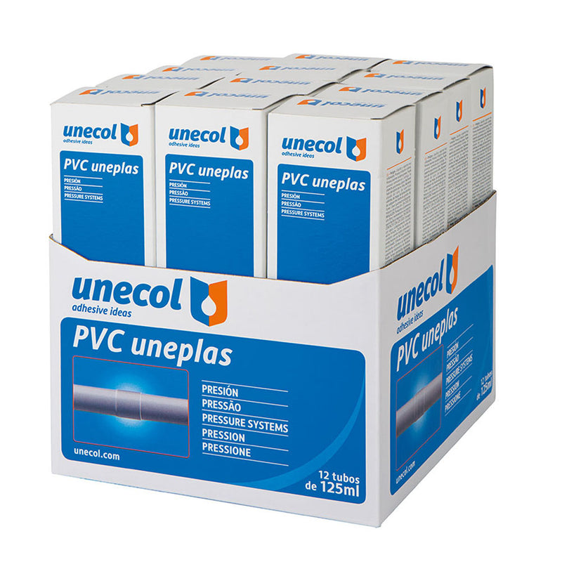 PVC UNEPLAS, TUBO ALUMÍNIO 125ML ESTOJO + DISPENSADOR A2026 UNECO