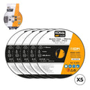 DISCO DE CORTE PARA FERRO E AÇO INOX, CONJUNTO DE 5 UNIDADES. Ø11