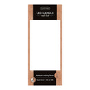 VELA DE CERA LED, COM TOPO CURVO, COR DOURADA, Ø7,5 X 17 CM