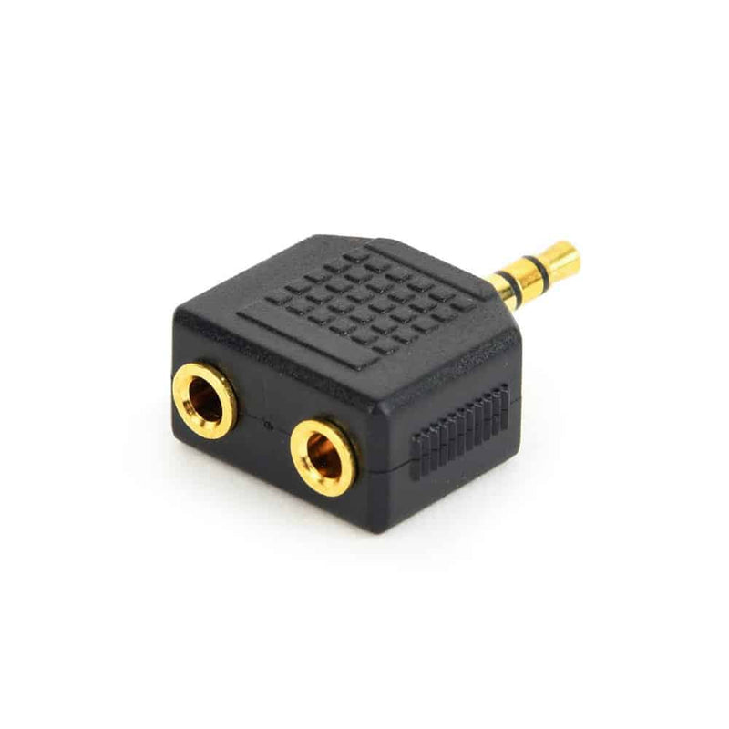 ADAPTADOR 3.5MM P 2SAIDAS PARA SOM  PRETO