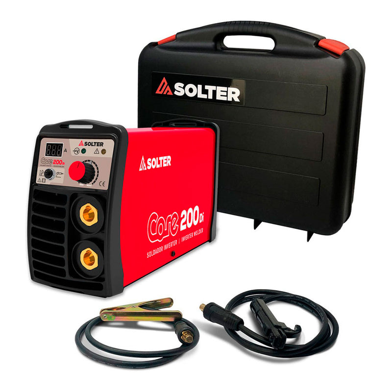 EQUIPAMENTO DE SOLDADOR INVERTER CORE 200DI COM ACESSÓRIOS SOLTER