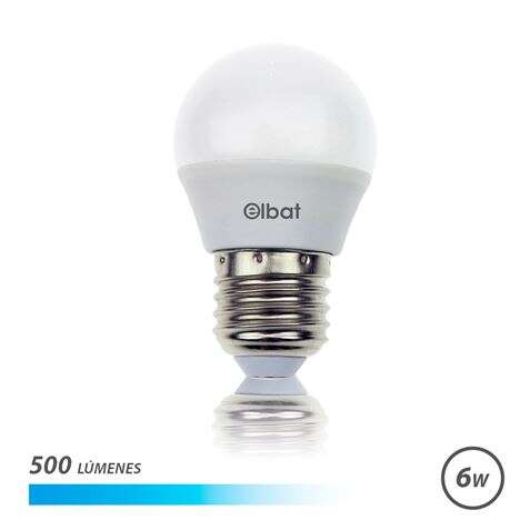 ELBAT BOMBILLA LED G45 E27 6W 500 LUMENES - LUZ FRIA - COLOR BLAN