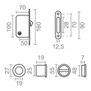 FECHADURA DE EMBUTIR PARA PORTA DE CORRER, MODELO PCR03, FABRICAD