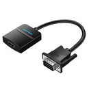 CABLE CONVERSOR VENTION ACNBD VGA MACHO - HDMI HEMBRA 50CM NEGRO