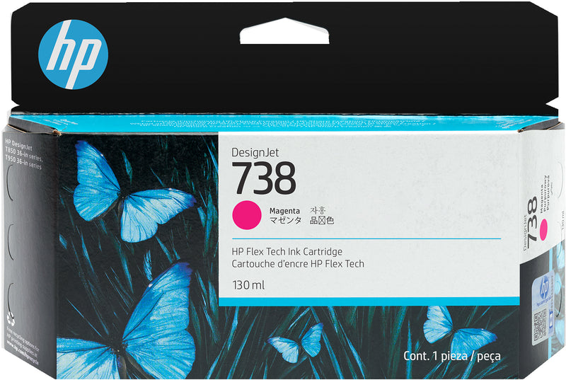 HP Tinteiro DesignJet 738 Magenta (130 ml)