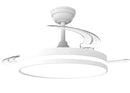VENTILADOR TECHO CRISTAL FERRO ECO RETRACT 28W