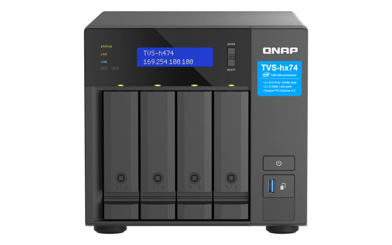 QNAP TVS-H474 NAS Tower Ethernet LAN Preto G7400