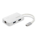 USB-C TO 3-PORT USB 3.0 GIGABIT ETHERNET HUB