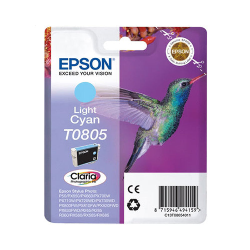 Epson Hummingbird Tinteiro Cyan Claro T0805 Tinta Claria Photogra