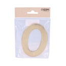 NUMERO 0 LATÃO POLIDO 10CM FIXAÇÃO INVISIVEL EDM